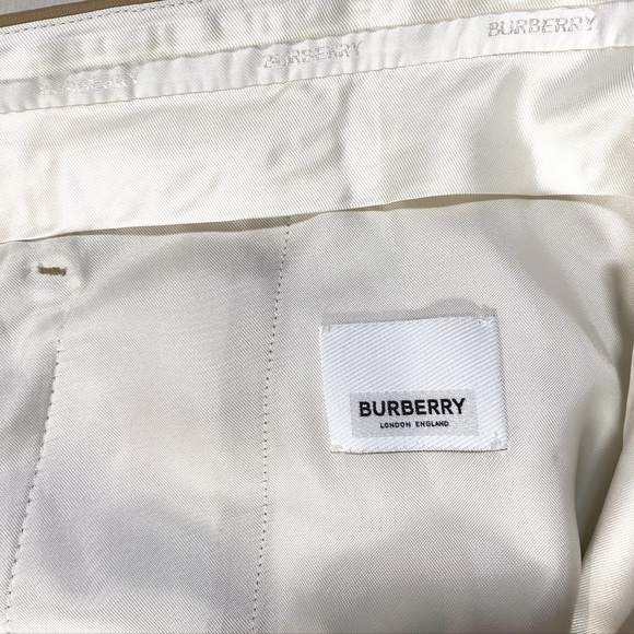 BURBERRY Ladies Tailored Tapered Wool Trousers In Honey - Picture 9 of 9